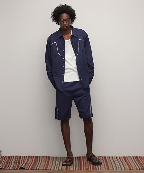 deal me XL ジャージー ウエスタンシャツ ポーカー S-MAC-B Man: Bowling shirt with utility logo | Diesel